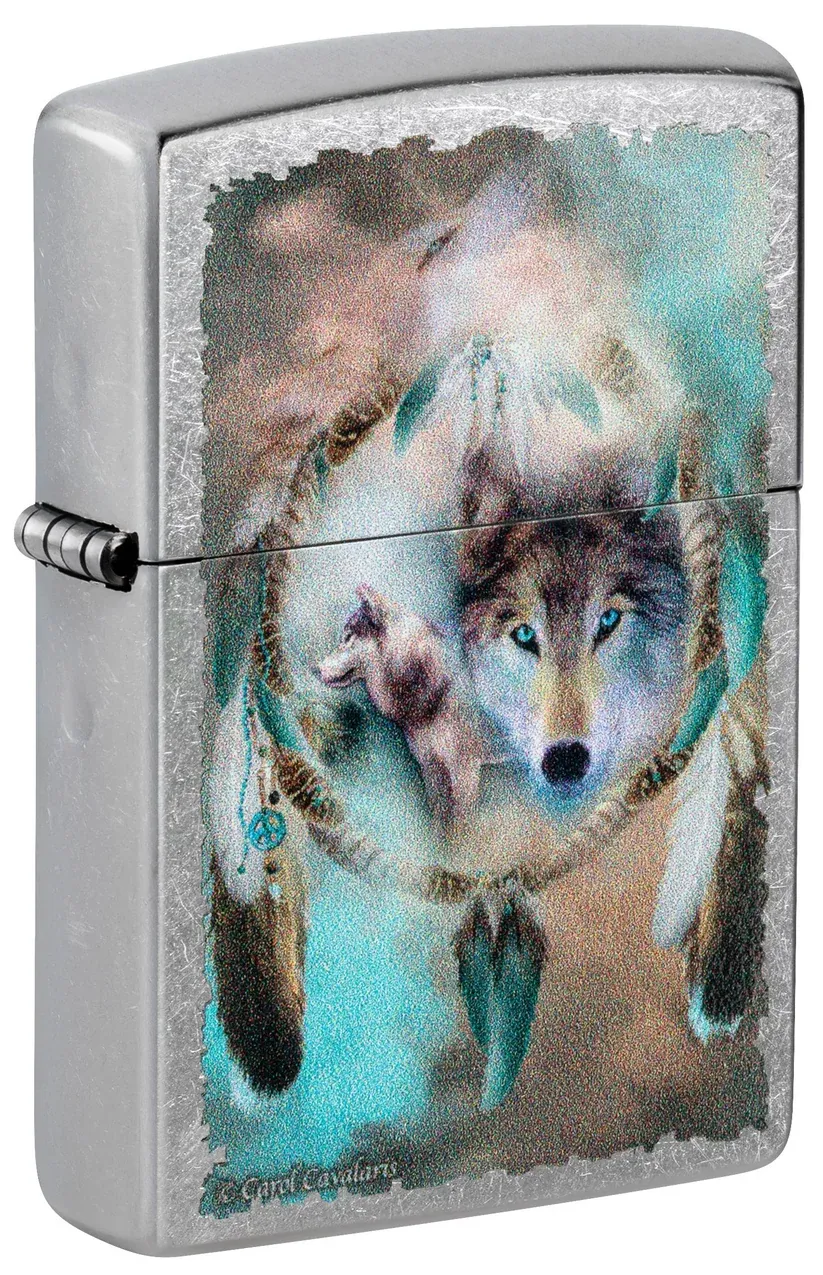 Zippo 75419 Carol Cavalaris Wolf Dream Catcher