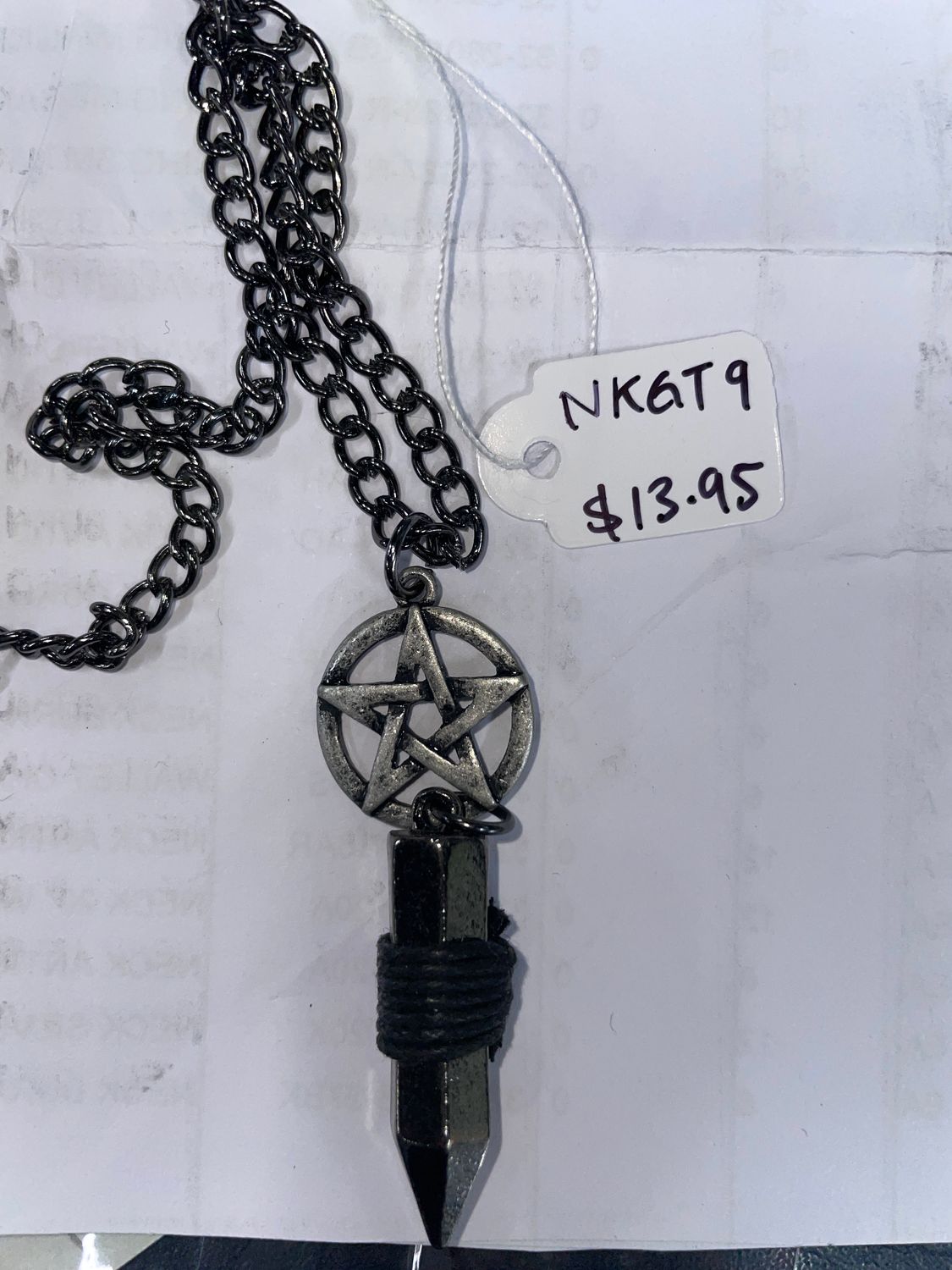 Pentagram w/Crystal Necklace