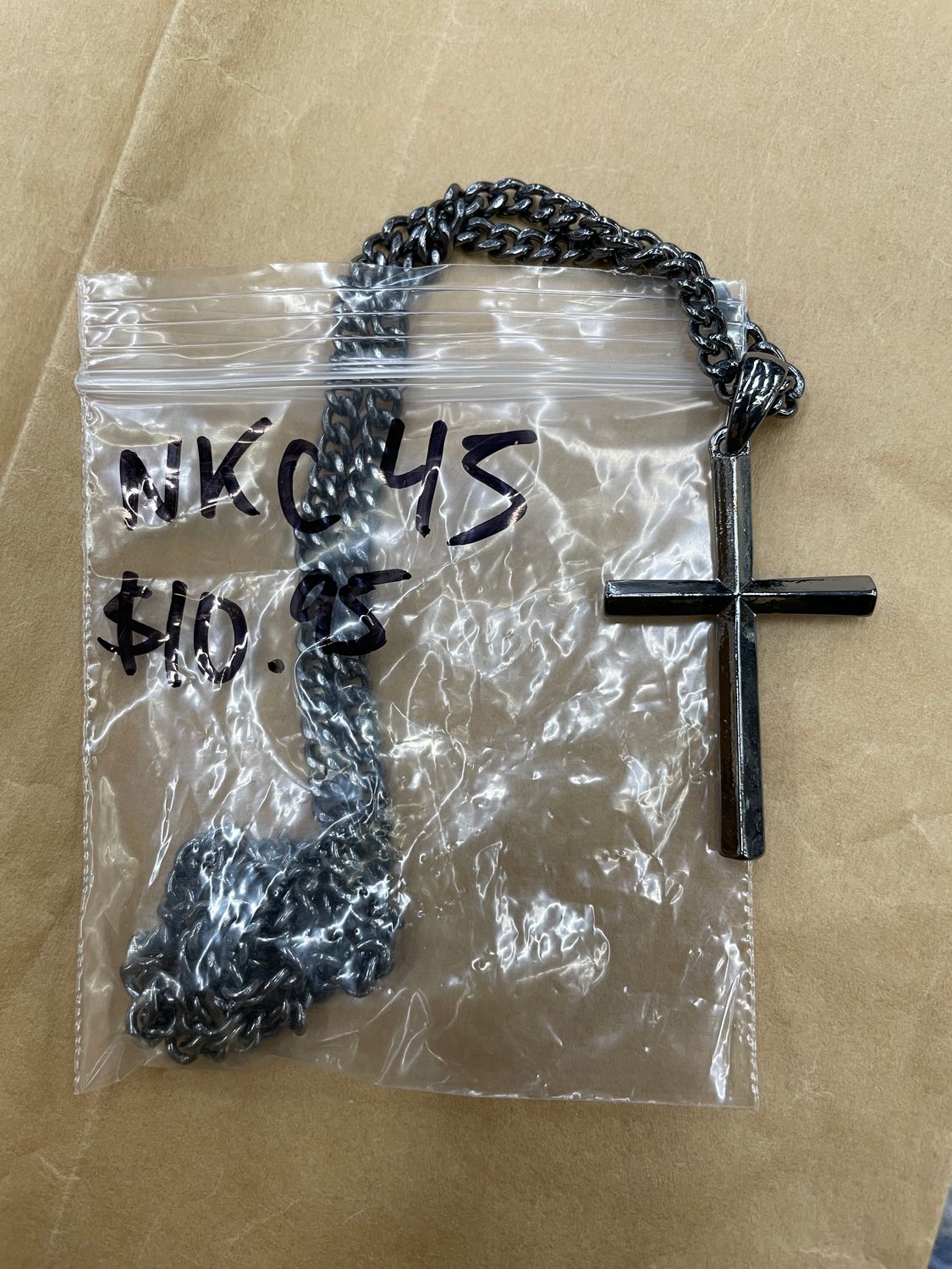 Hematite Cross Necklace