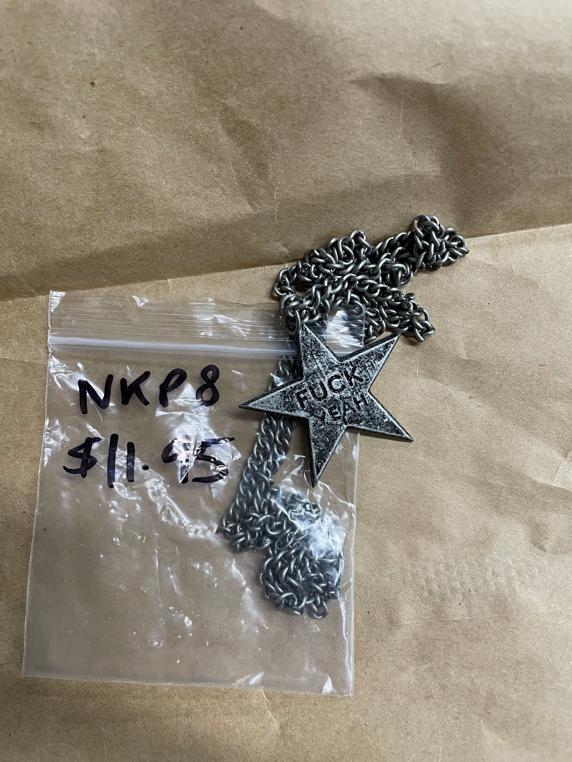 Star Necklace w/ F Yeah on the Back