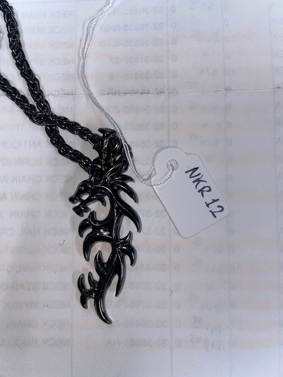 Hematite Dragon Tribal Necklace