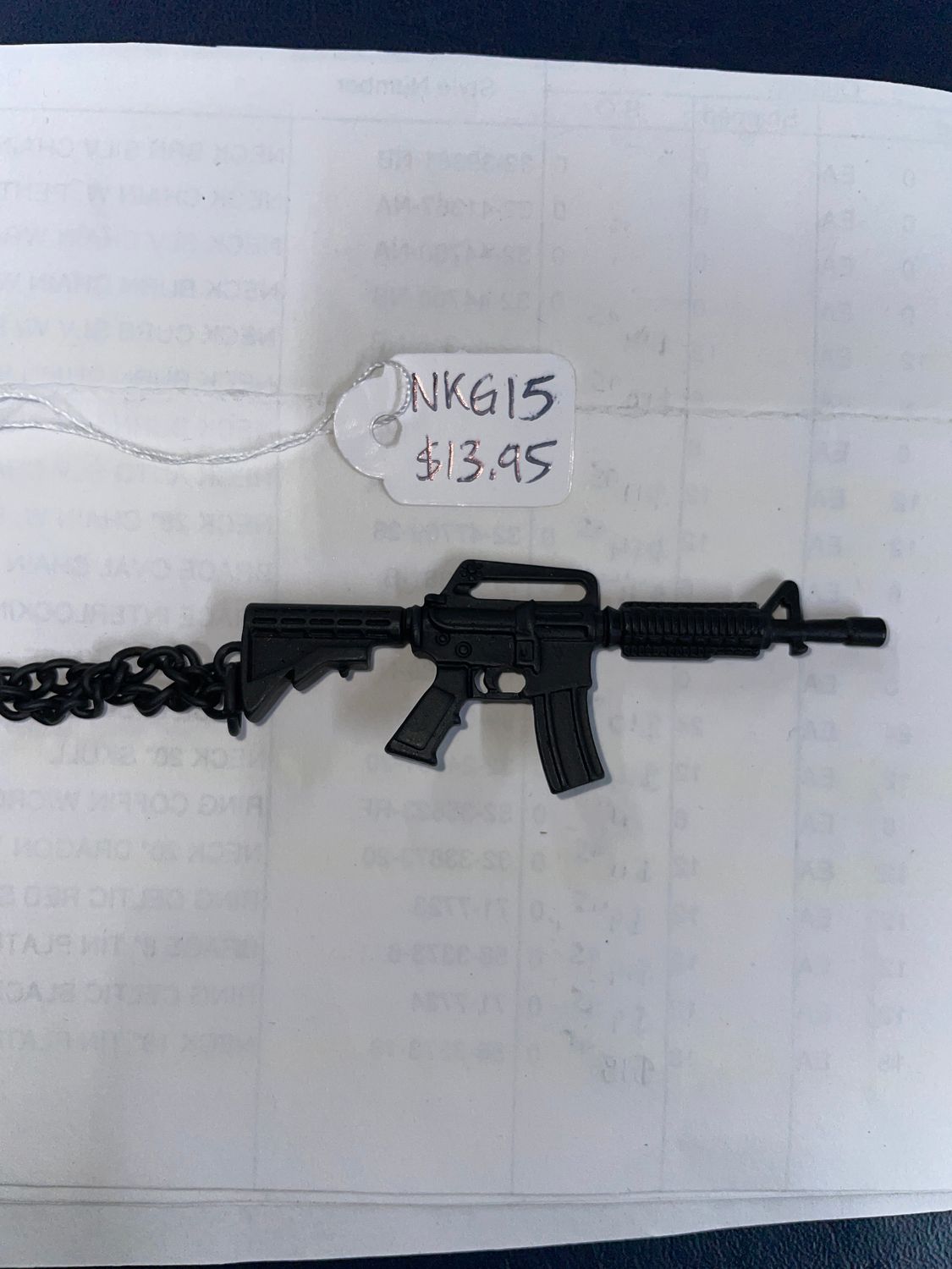 Matte Black AK47 Necklace