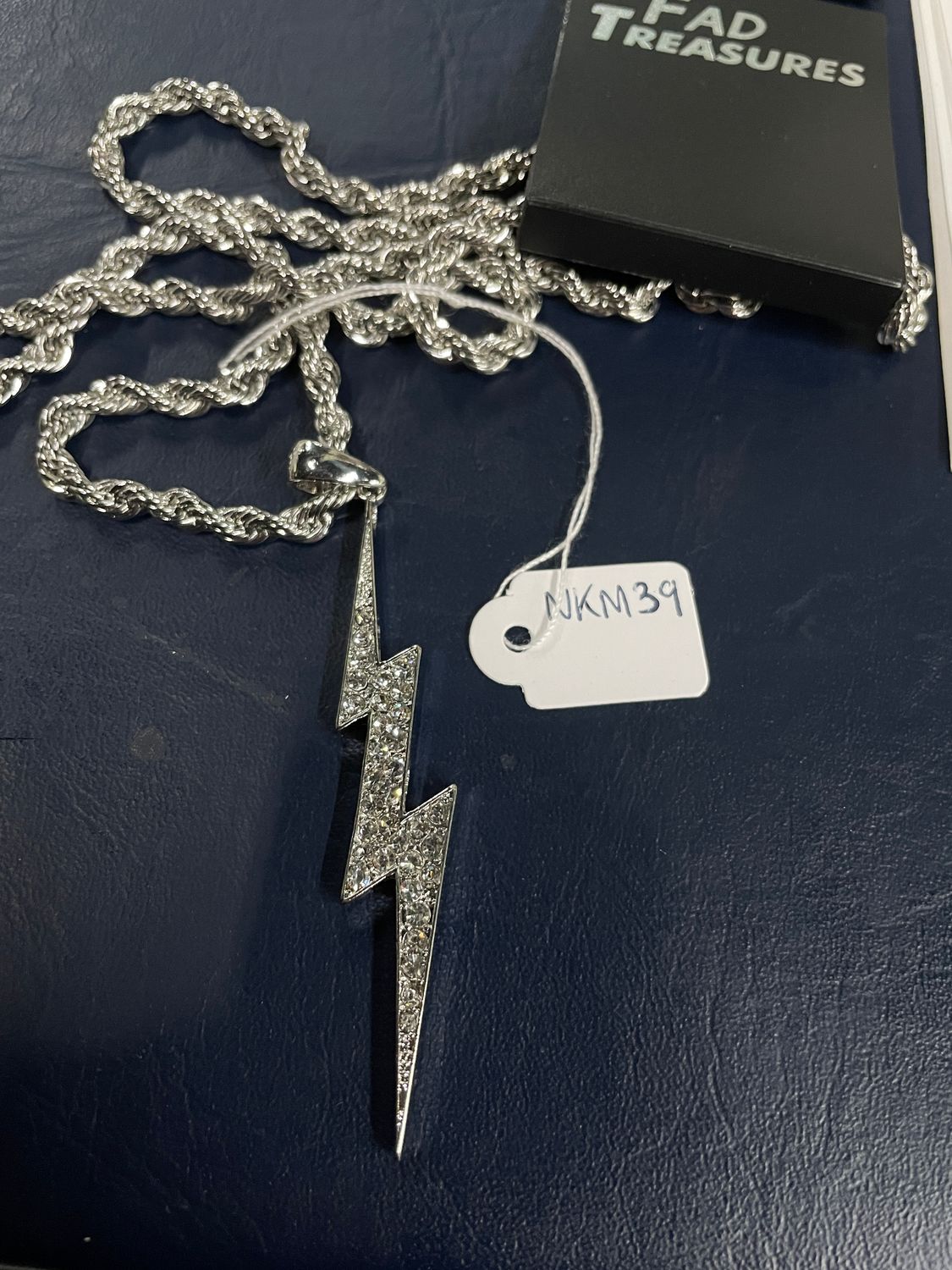Bedazzled Lrg Lightning Bolt Necklace