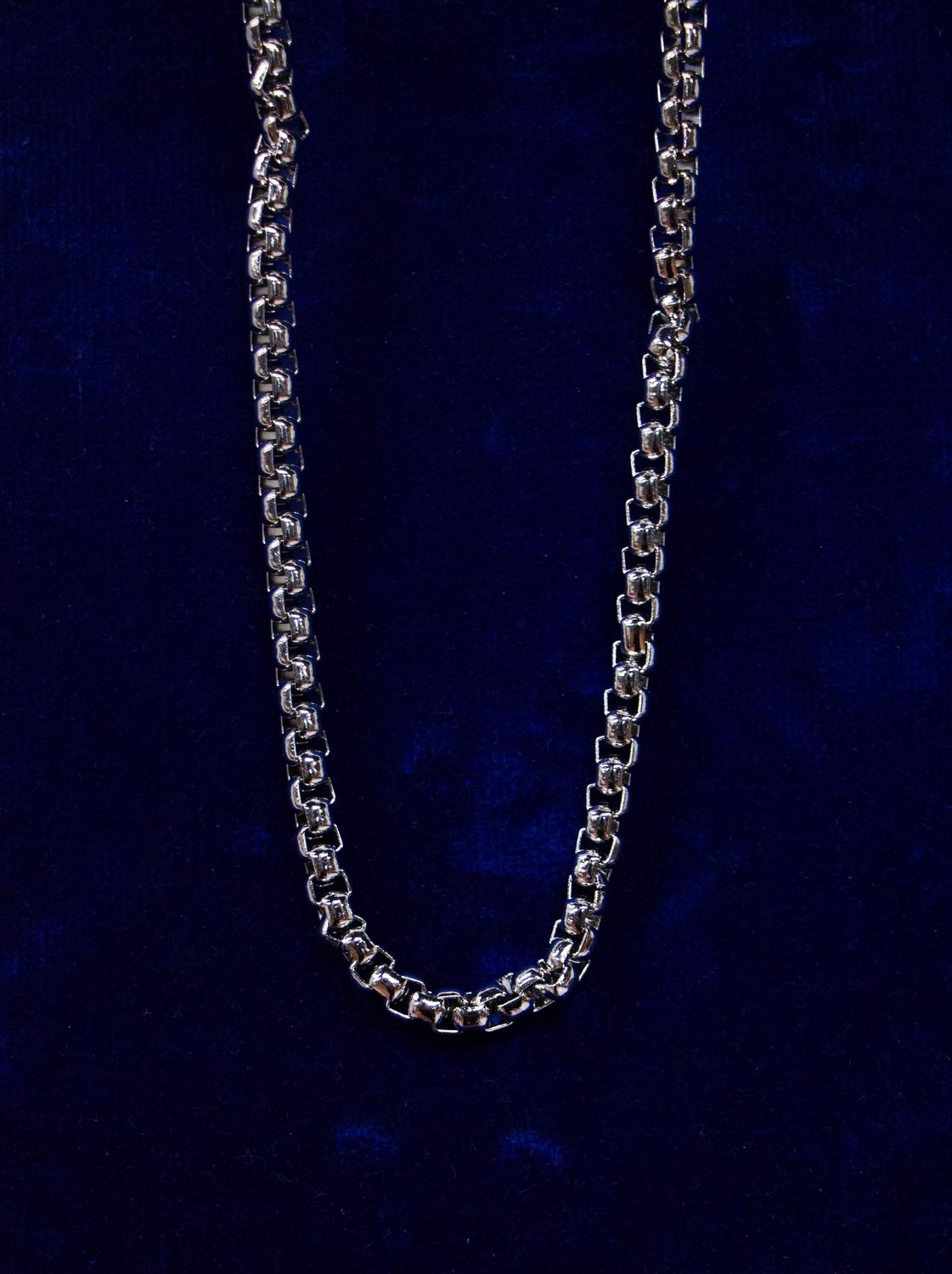 Silver Box Chain Necklace
