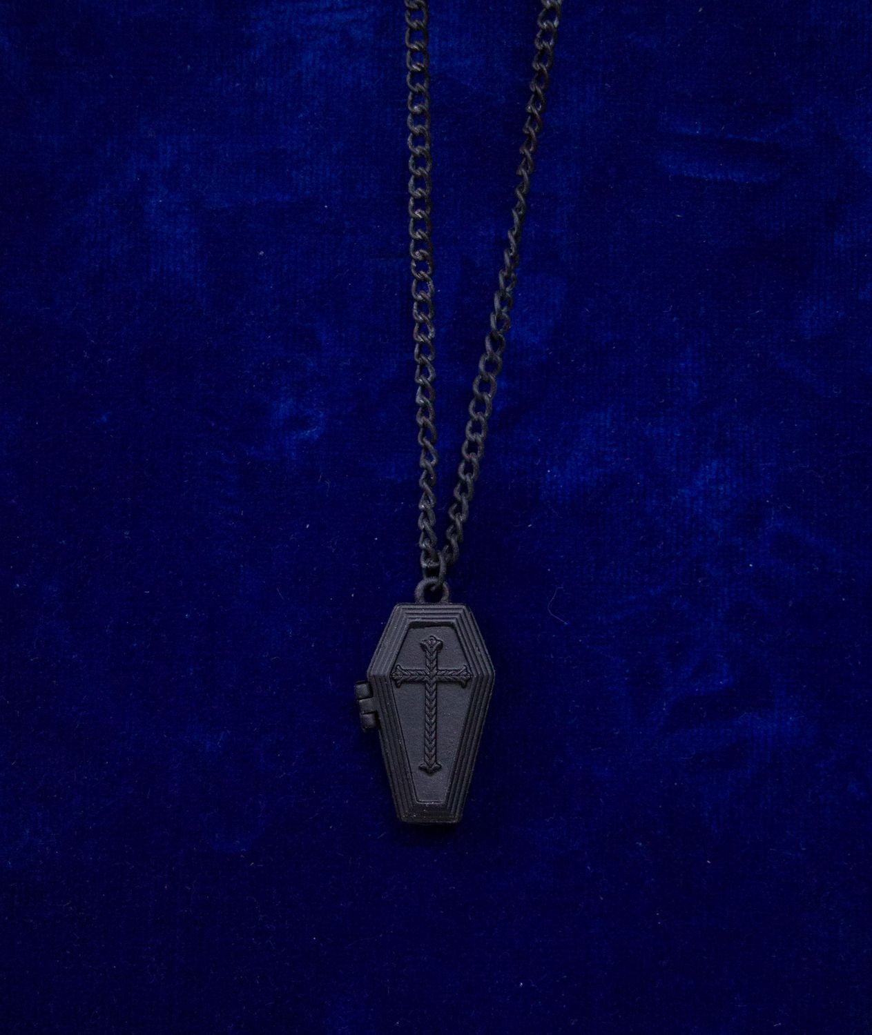 Black Chain W/ Black Coffin Necklace