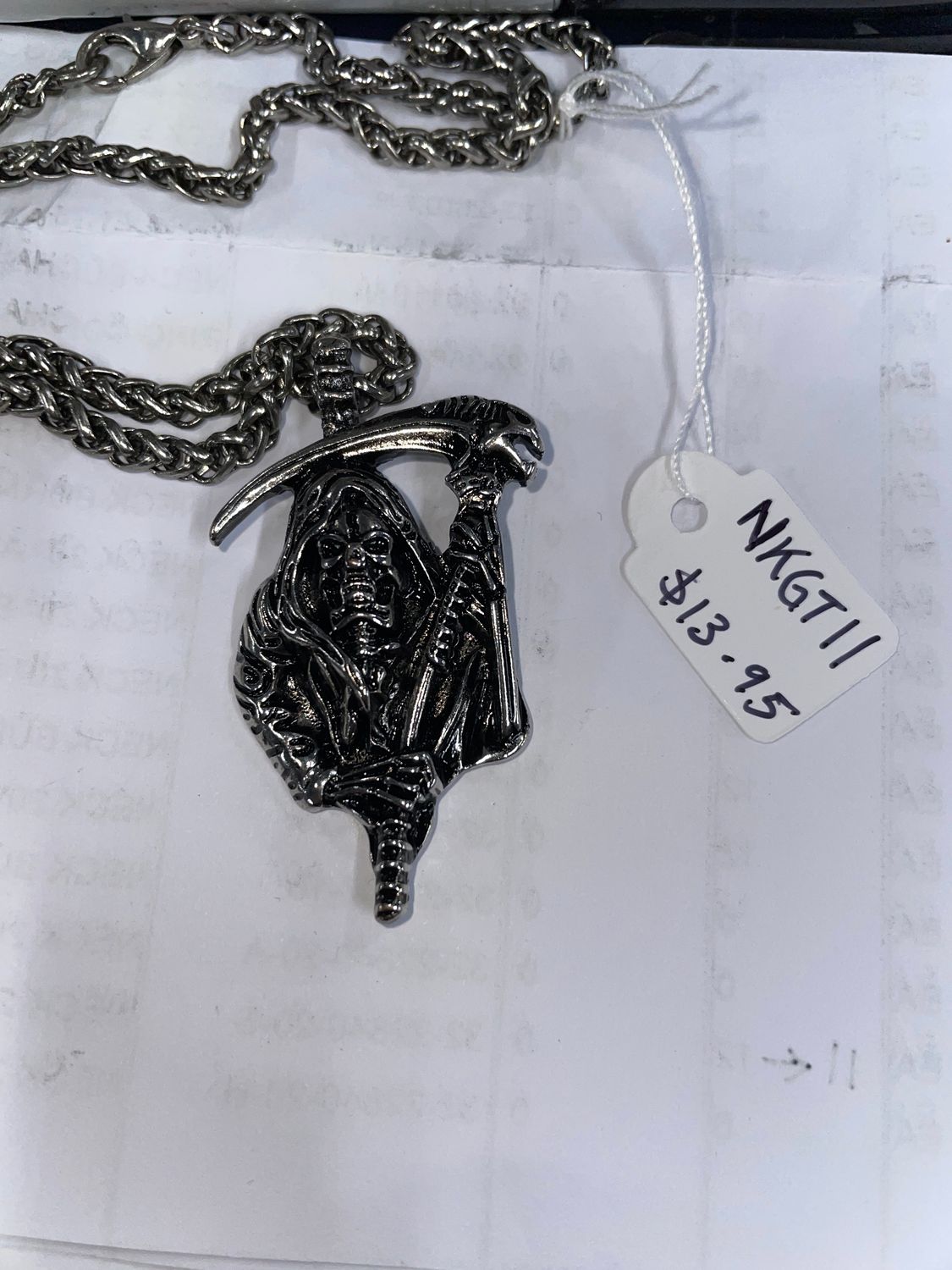 Gunmetal Reaper Necklace