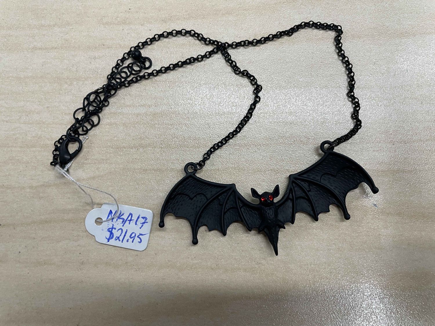 Black Bat Pendant Necklace Ver. 2