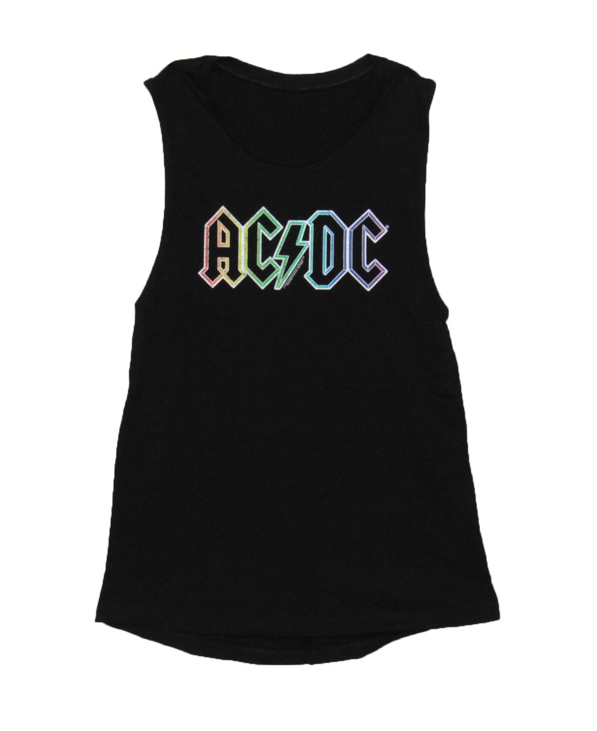 ACDC - Rainbow Logo Ladies Muscle Tank - BLK