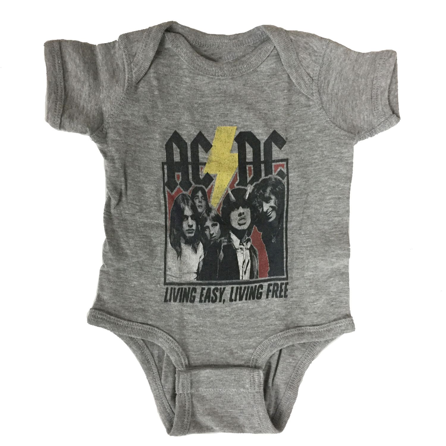 AC/DC Living Easy Onesie- Heather Grey