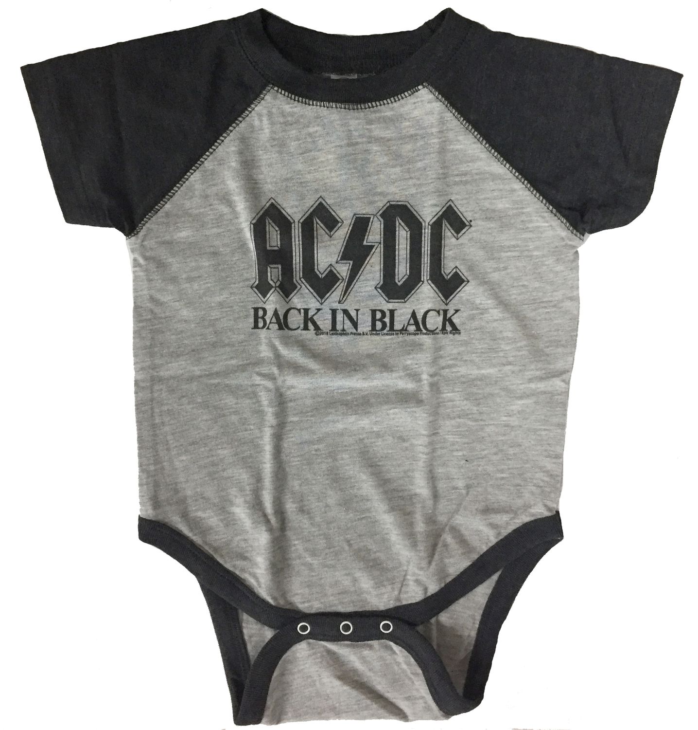 AC/DC Back In Black Onesie-Grey