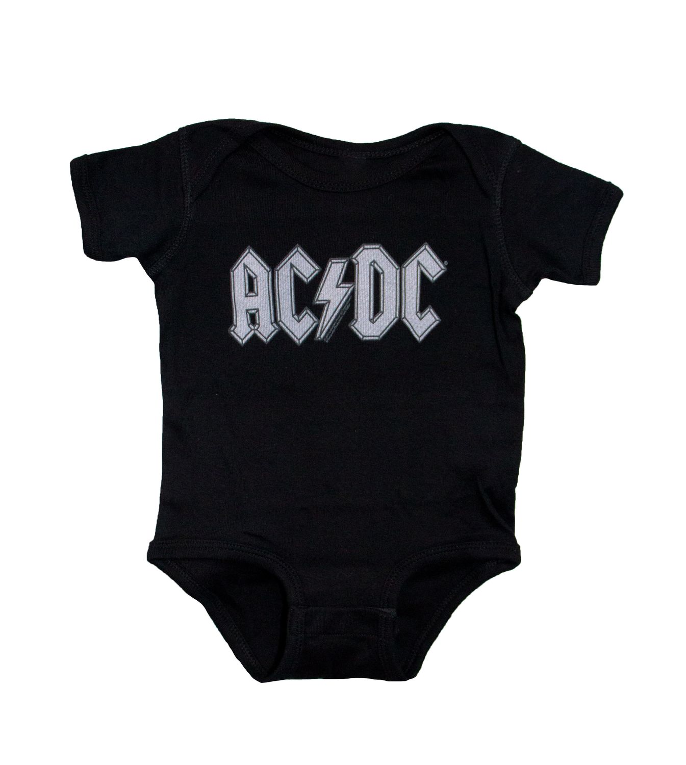 AC/DC Logo (Patch/Noise Pollution) Onesie - Black