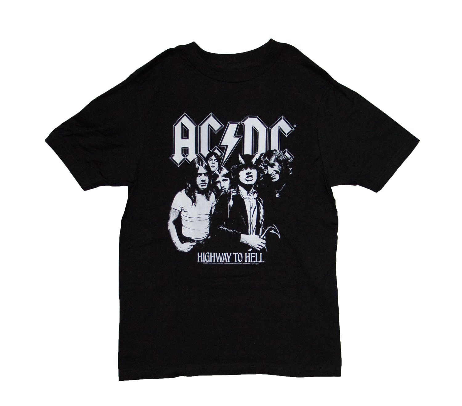 AC/DC - B&amp;W Highway to Hell Youth Tee - BLK