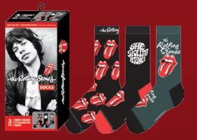 Rolling Stones 3-Pack Crew Socks Gift Box
