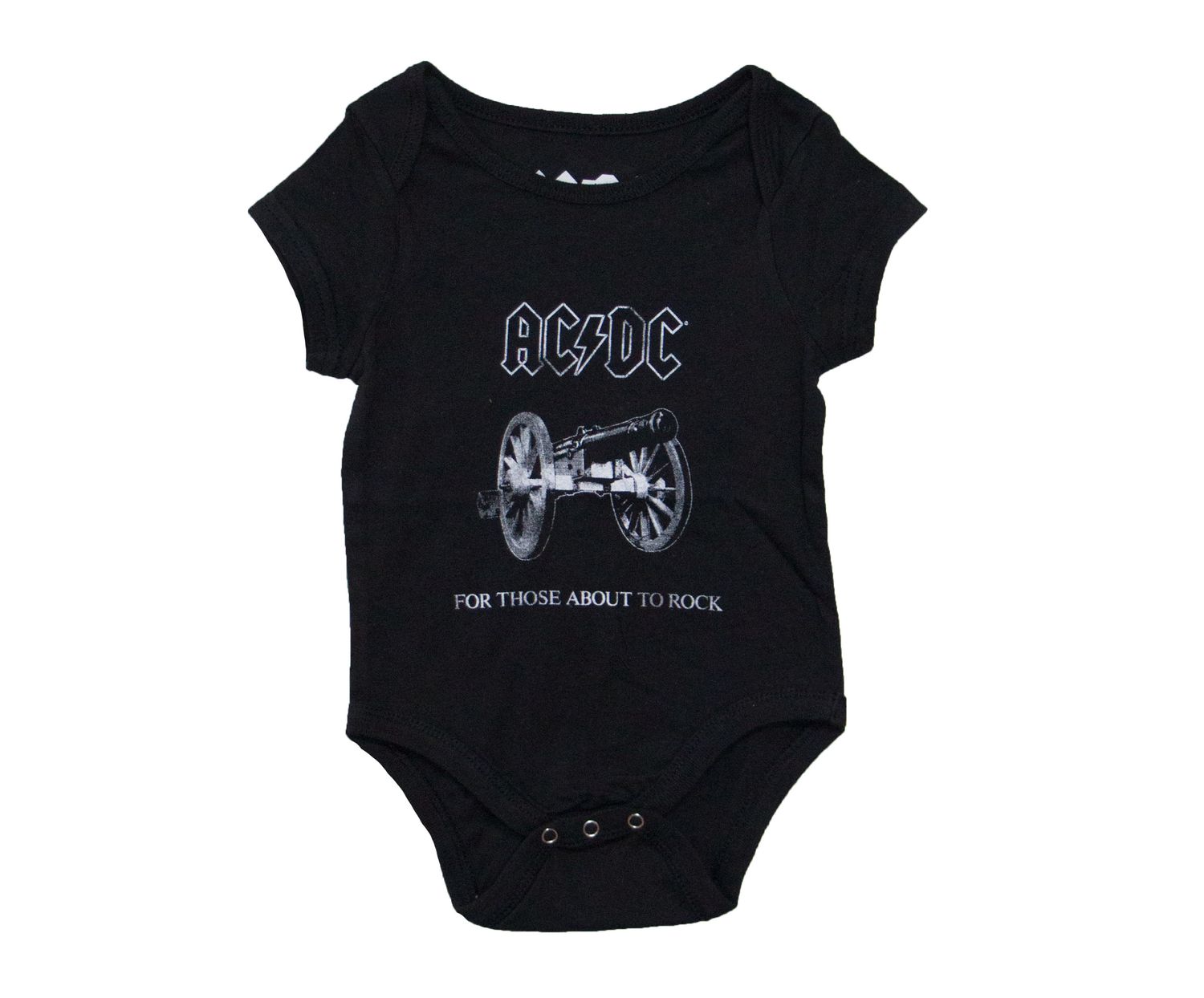 AC/DC - About To Rock Baby Onesie - BLK
