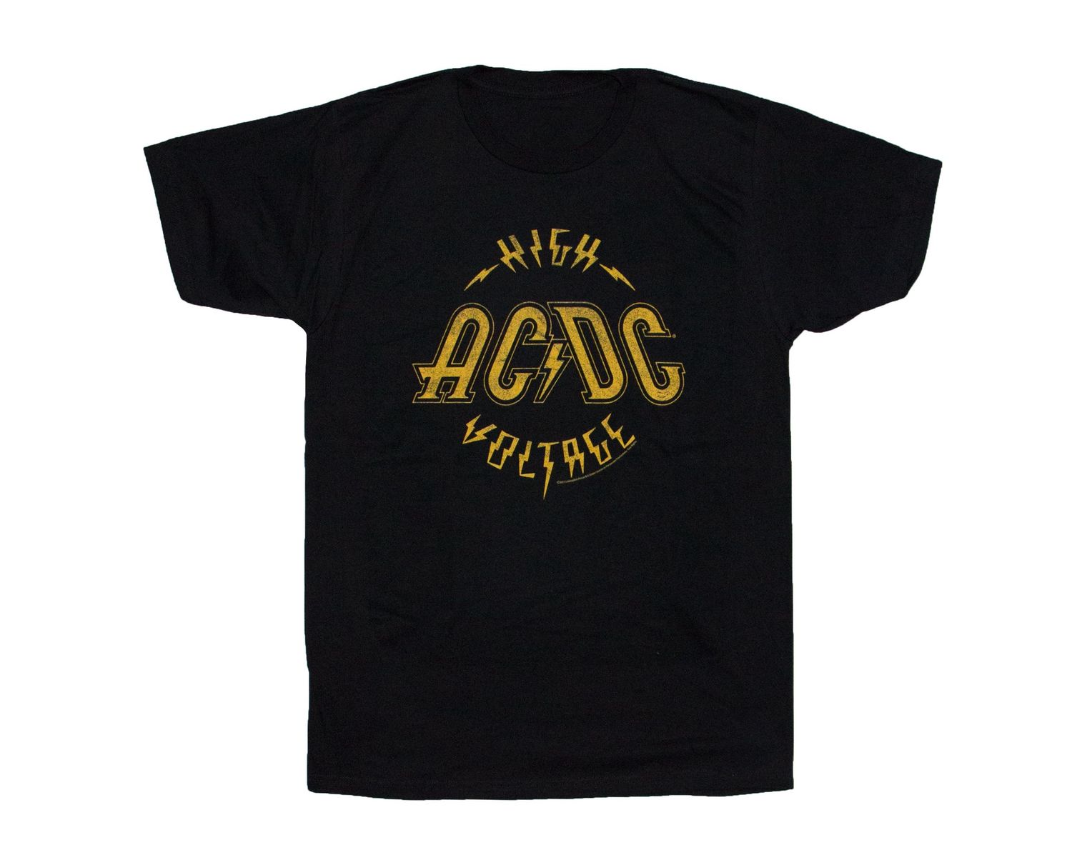 AC/DC - High Voltage Yellow Logo - BLK