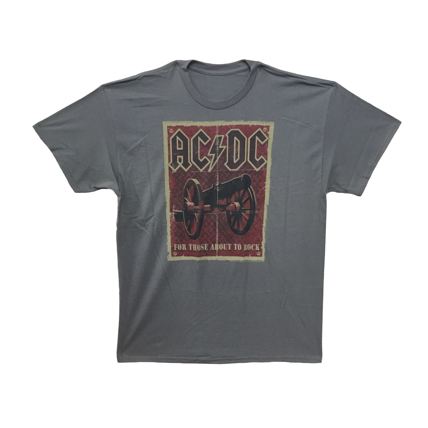 AC/DC For Those About to Rock Red Poster on Grey