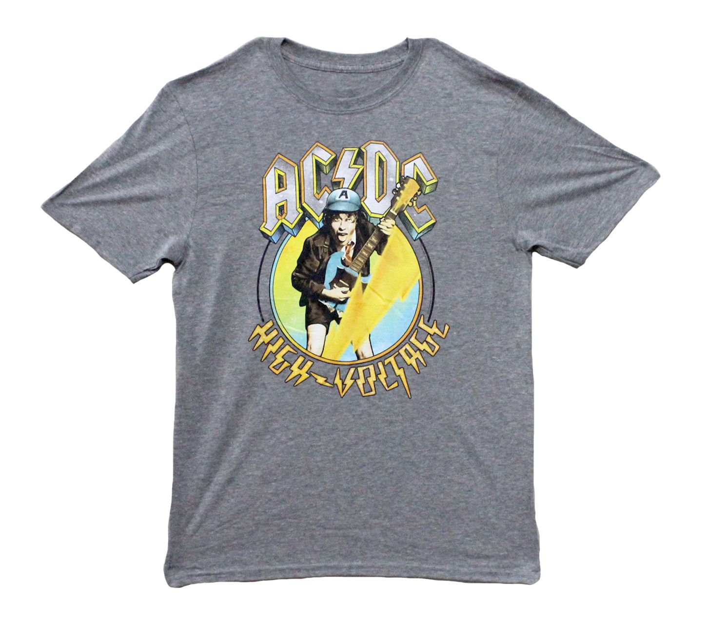 AC/DC High Voltage Blue/Yellow - Heather Grey