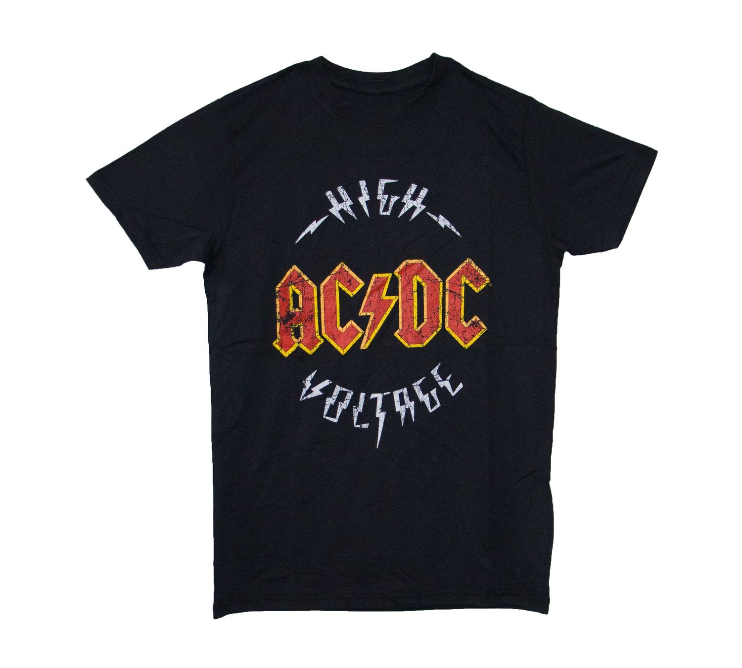AC/DC - High Voltage Distressed Logo - BLK