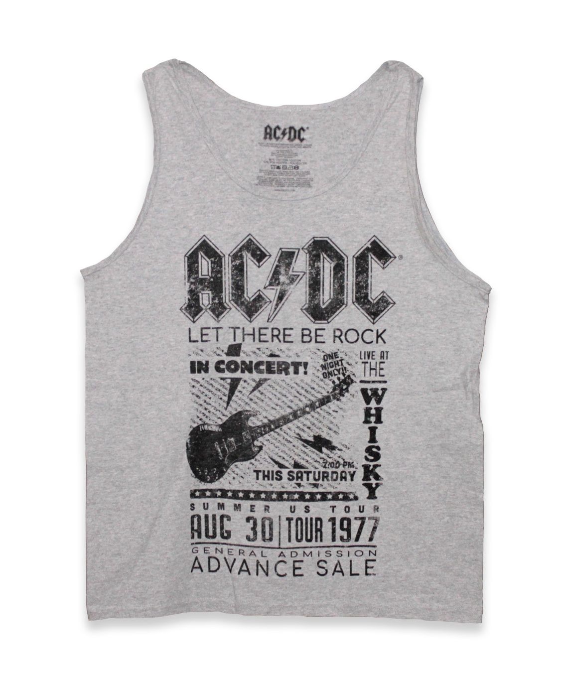 AC/DC Let There Be Rock Tour 77' Tank Top - GRY