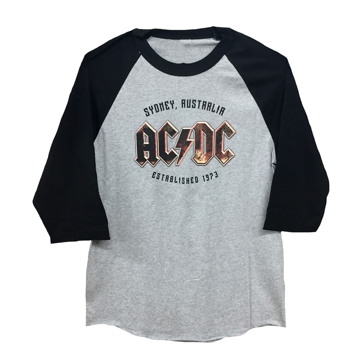AC/DC Sydney 1973 Grey Raglan