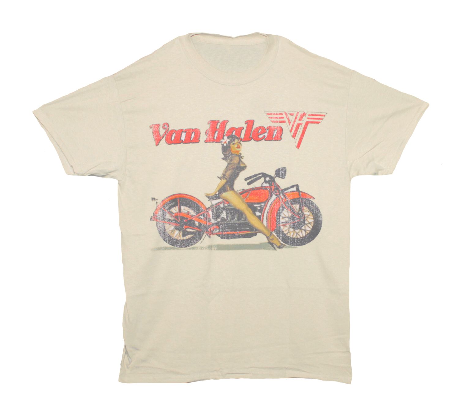 Van Halen Biker Pinup - Cream