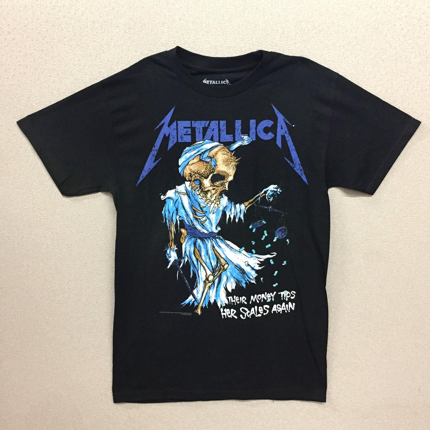 Metallica Money TipS Scales Blue Writing - BLK
