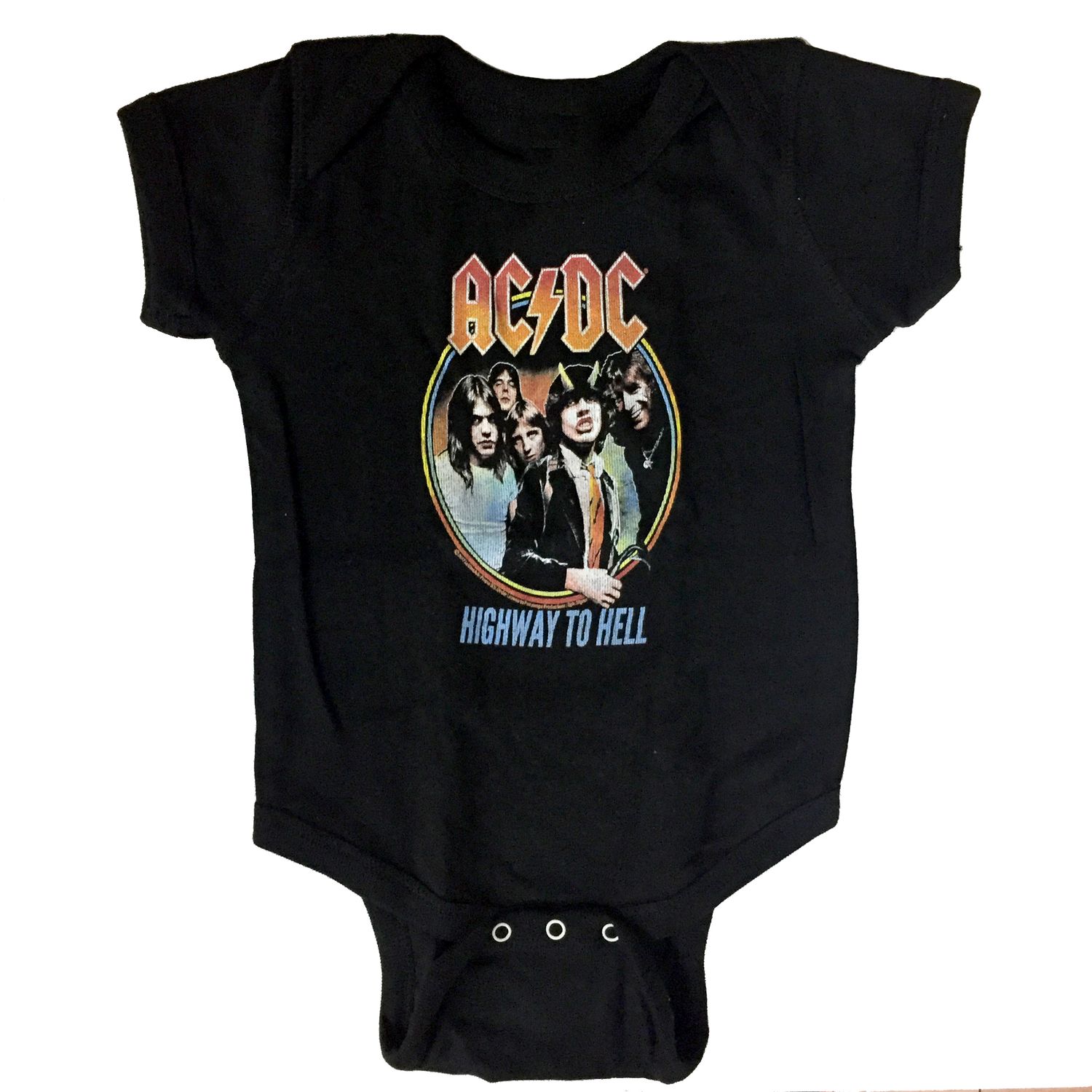 AC/DC Highway To Hell (tricolor) Onesie - Black
