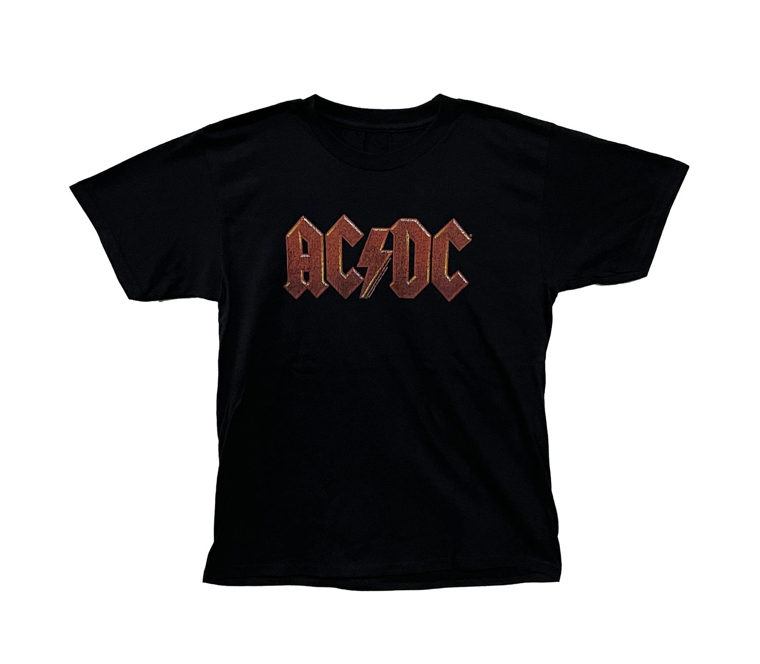 AC/DC Red Logo Distressed Youth - Black
