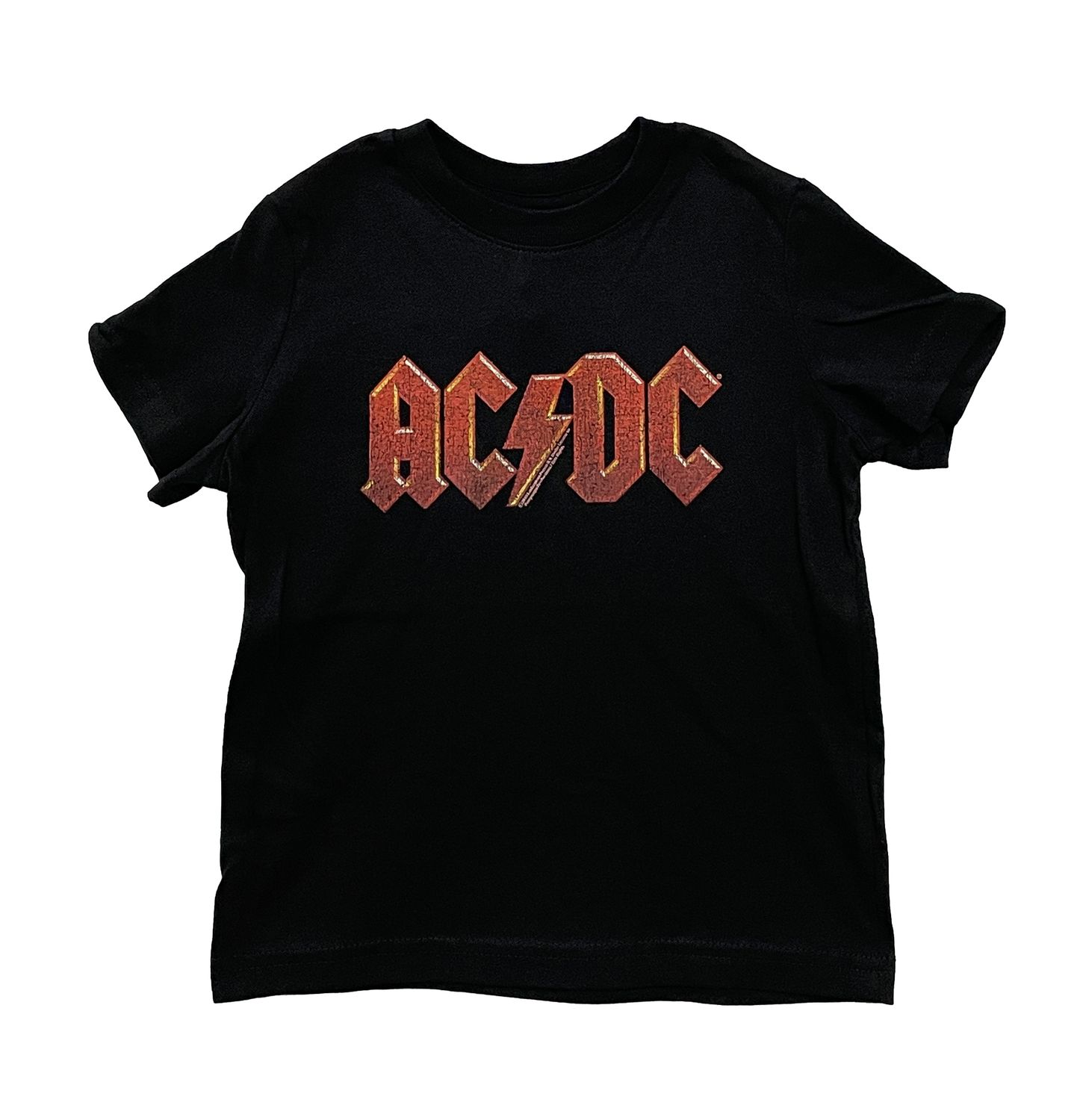 AC/DC Red Logo Distressed Toddler - Black