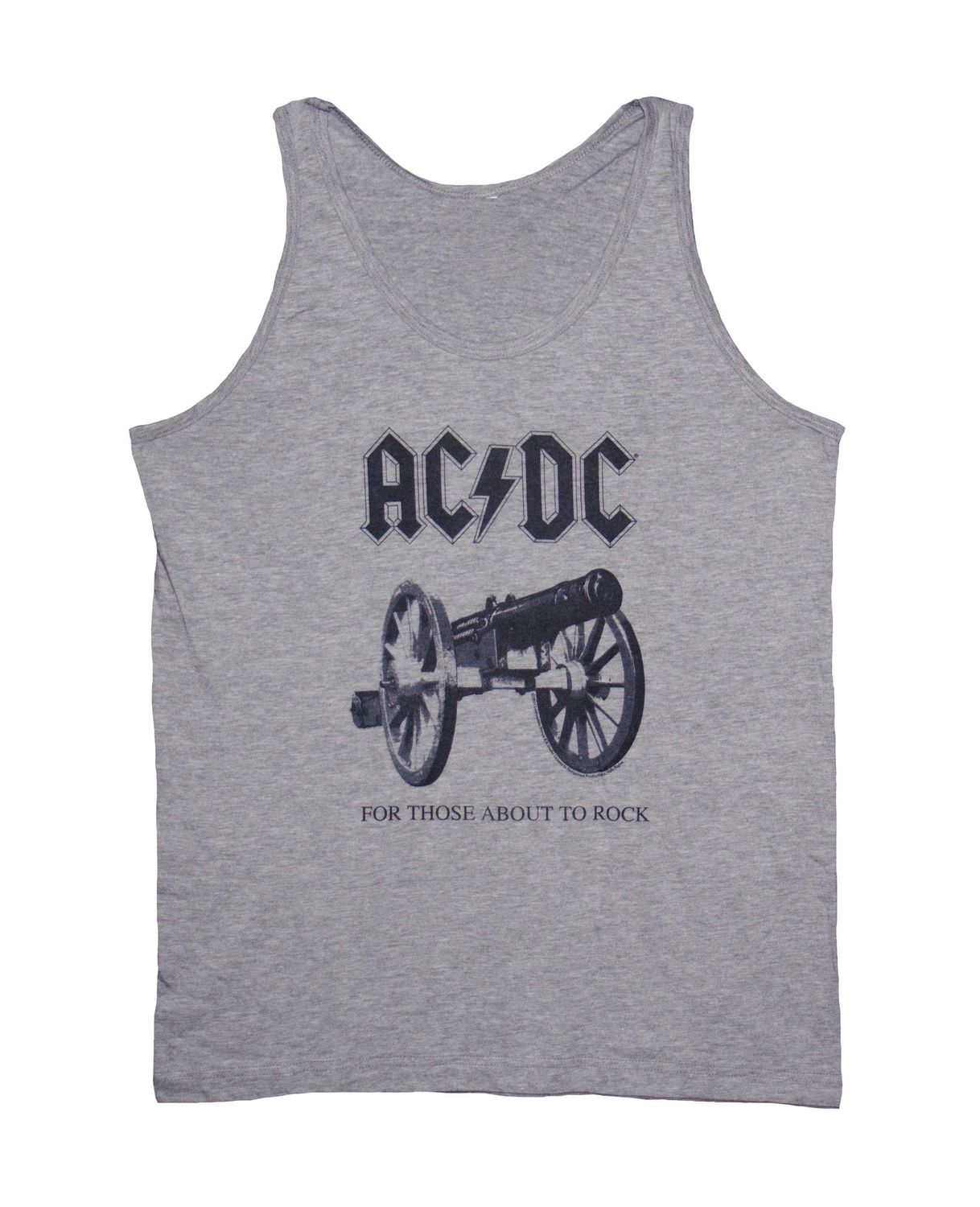 AC/DC - About To Rock Tank / Muscle Top - GREY