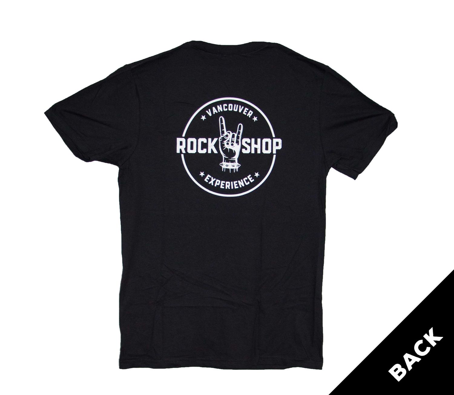 Rock Shop Front and Back Logo Shirt - Black