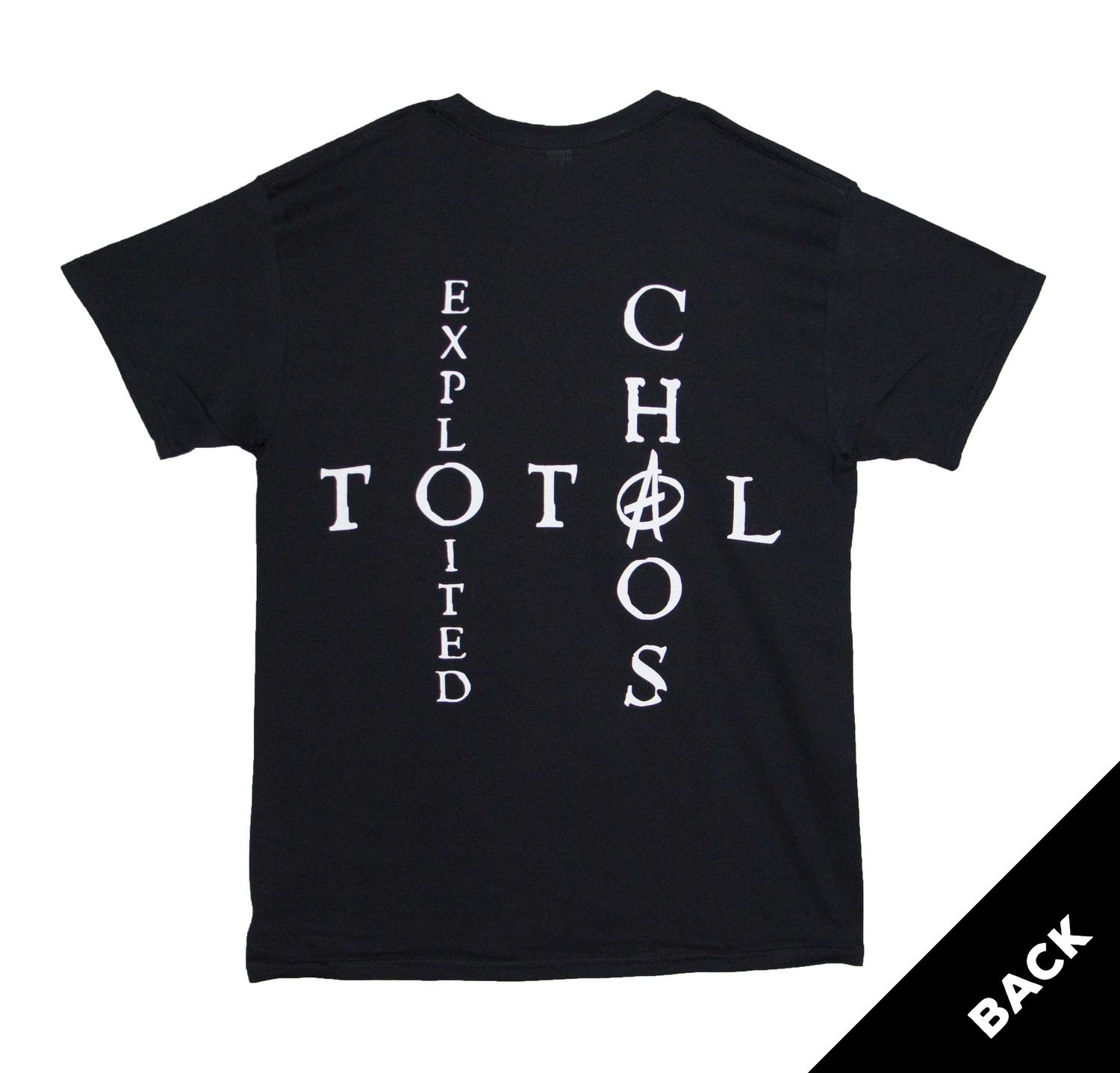 The Exploited Mohican Skull Total Chaos - BLK