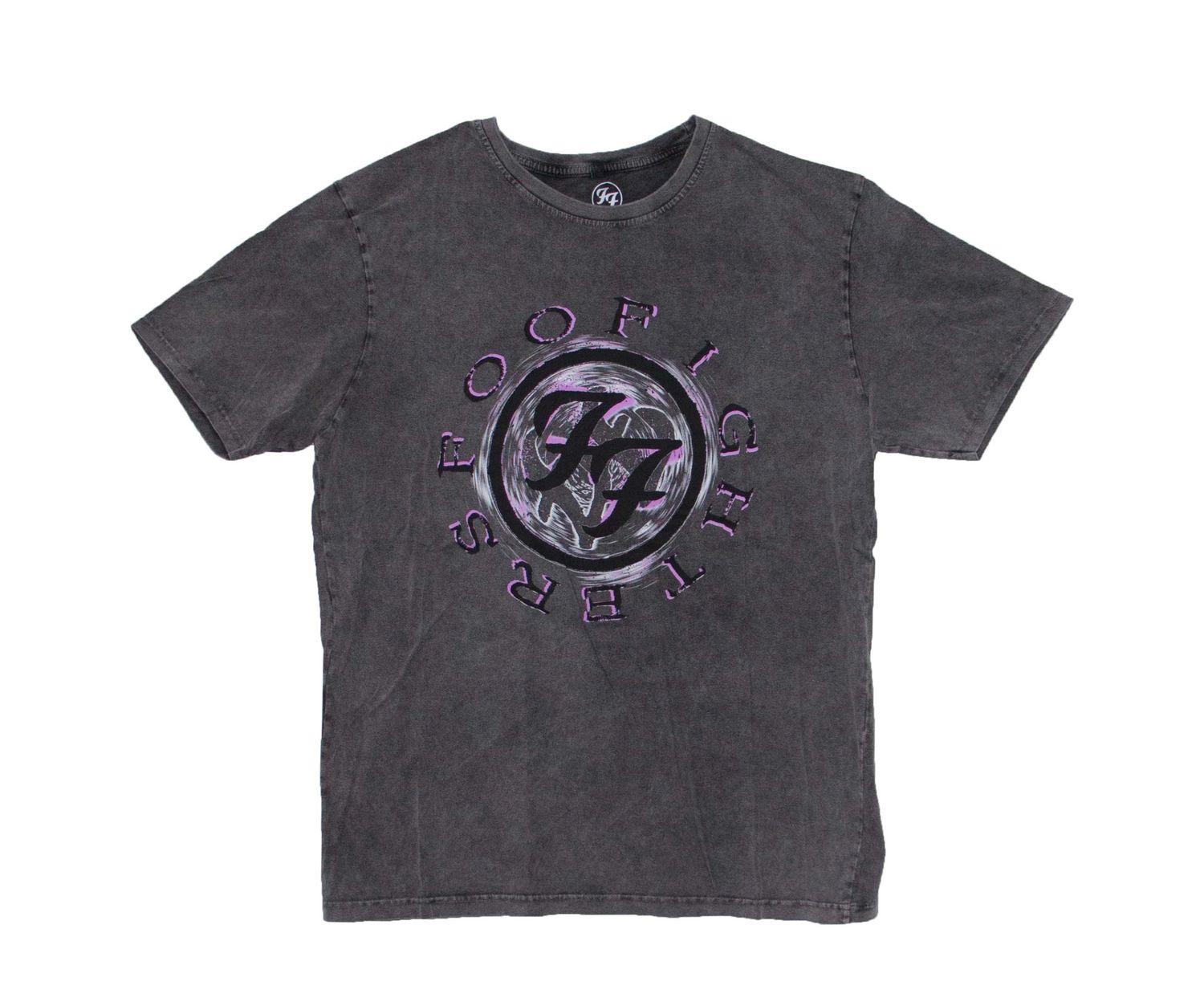 Foo Fighters - Purple Logo - STONEWASH GREY