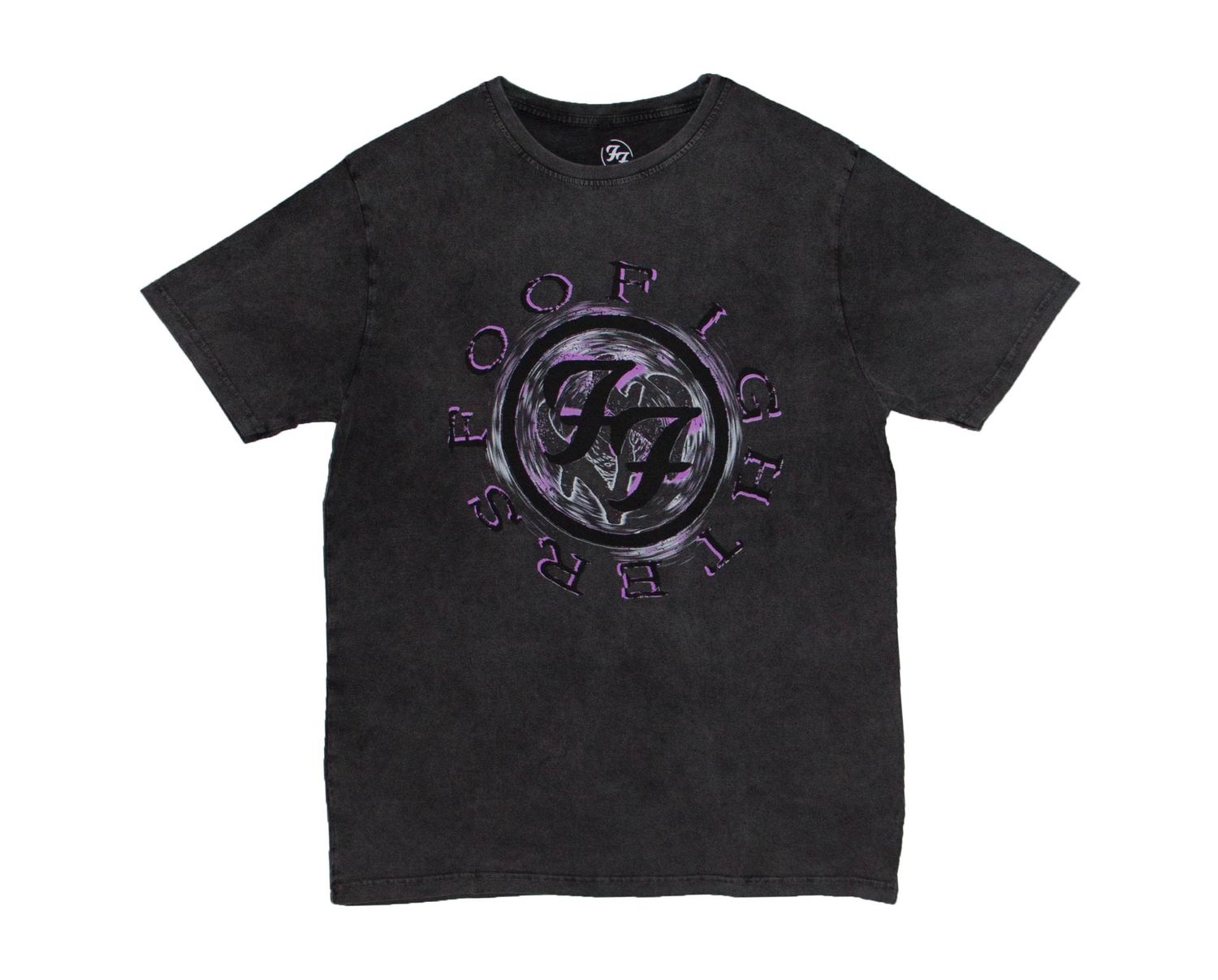 Foo Fighters - Purple Wheel Logo - STONEWASH GREY