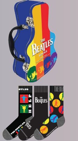 The Beatles - 3 Pack Guitar Tin Socks