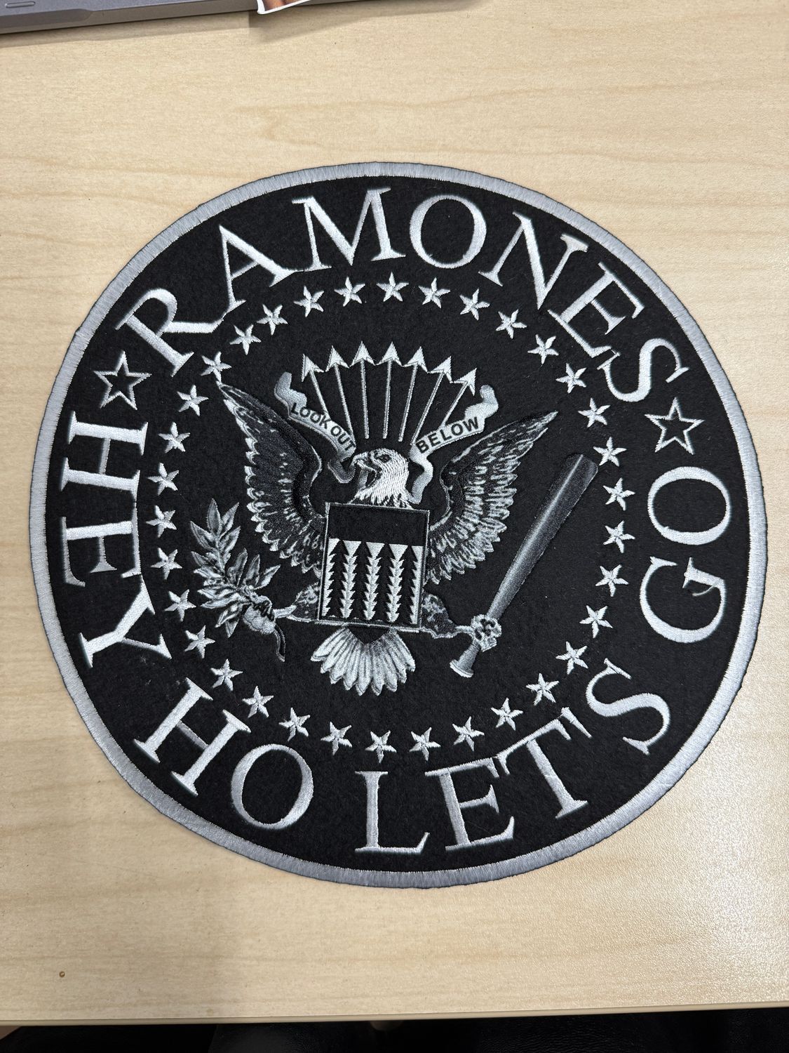 Ramones Hey Ho! Oversized Iron-On Backpatch