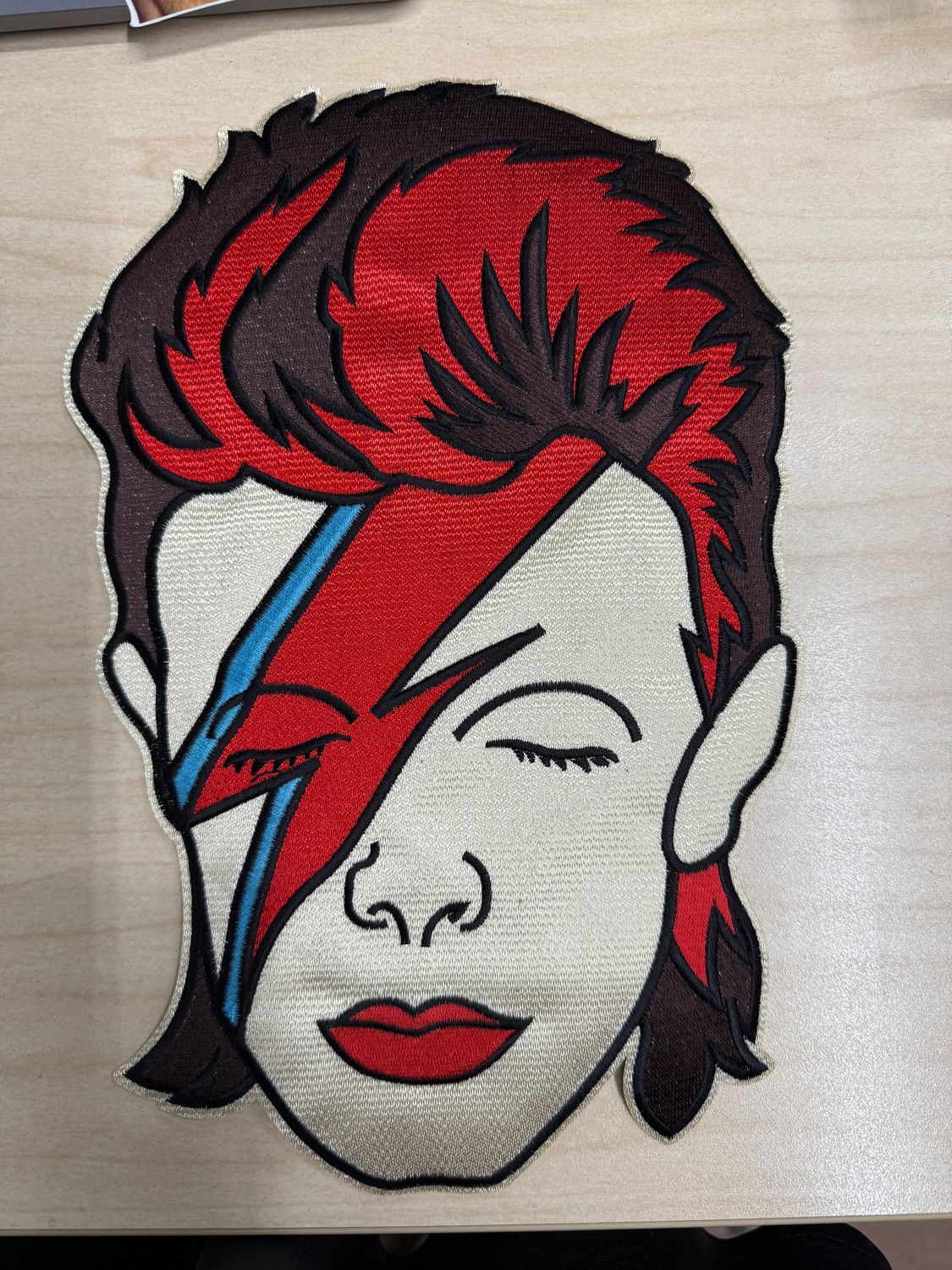 David Bowie Aladdin Sane Oversized Iron-On Backpatch