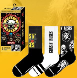 Guns N Roses 3 Pk Gift Box Socks