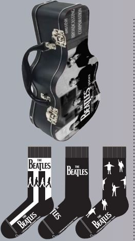 The Beatles Guitar Tin Socks 3 Pack