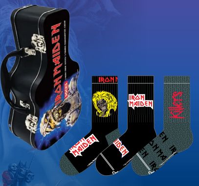 Iron Maiden 3 Pack Guitar Tin Socks