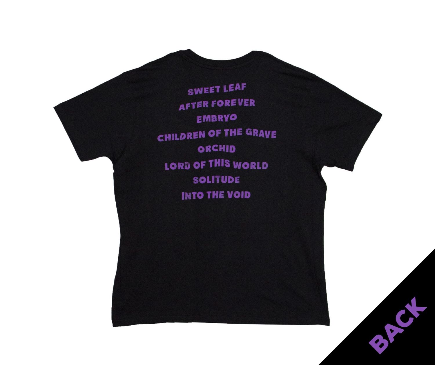 Black Sabbath - Master Of Reality Back List - BLK