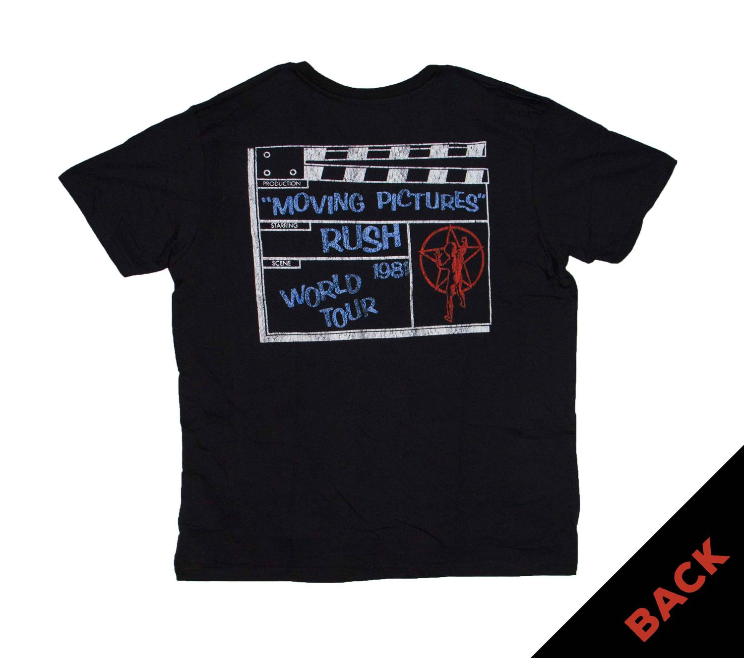 Rush - Moving Pictures 1981 Tour Ver. 3  (W/ Back) - BLK