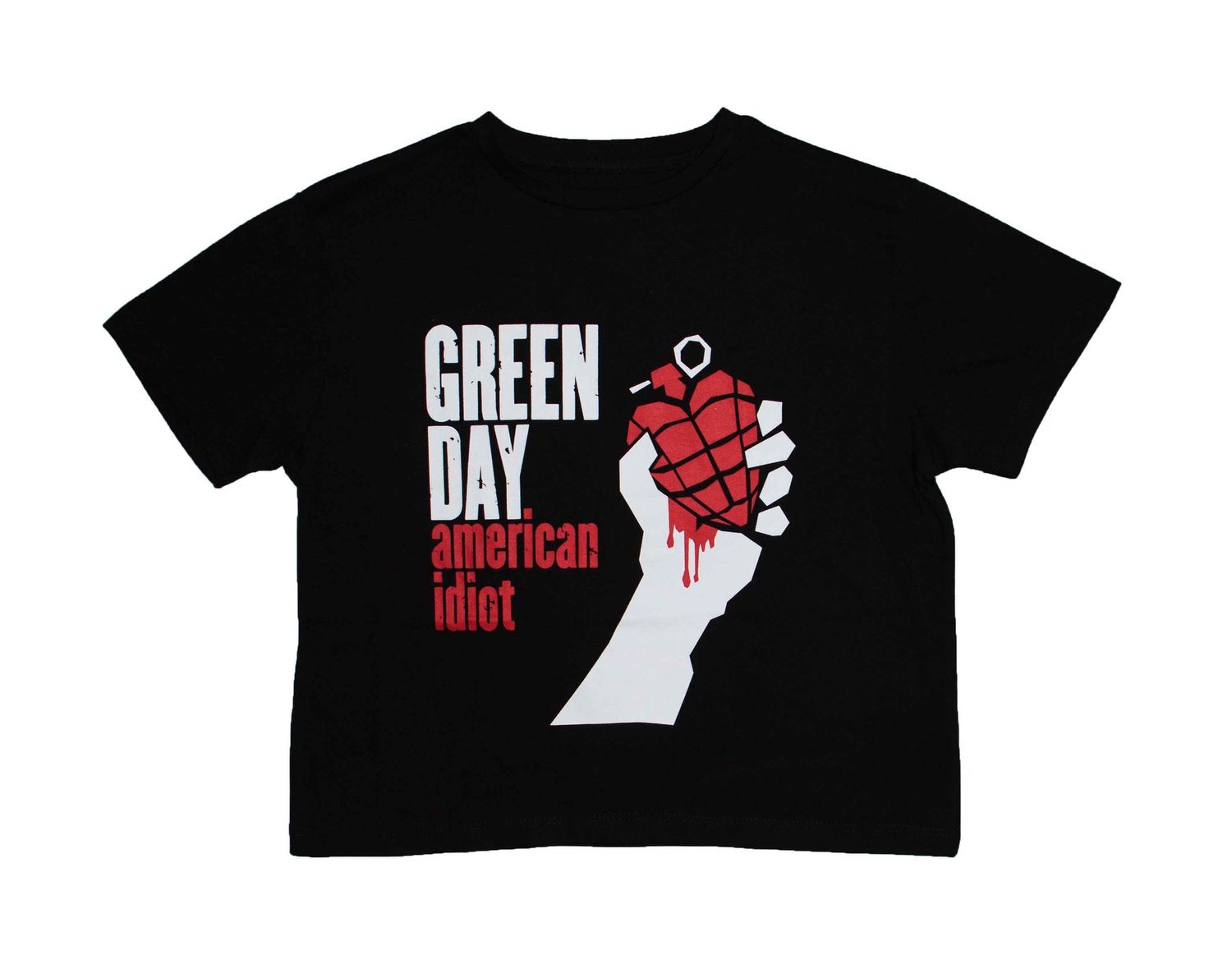 Green Day American Idiot Ladies' Crop Top - BLK
