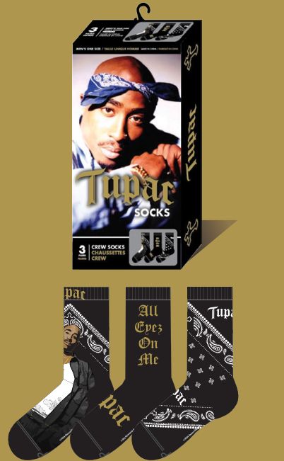 Tupac 3-Pack Crew Socks Gift Box