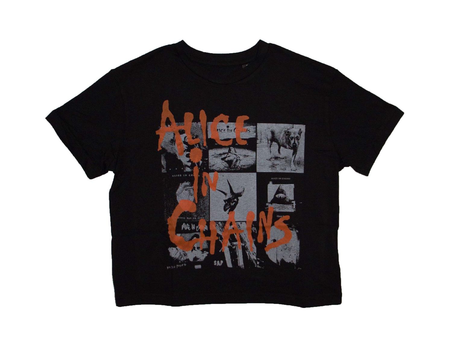 Alice in Chains Album Collage Women's Crop - BLK