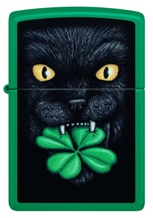 Black Cat Lucky Clover Zippo 46721
