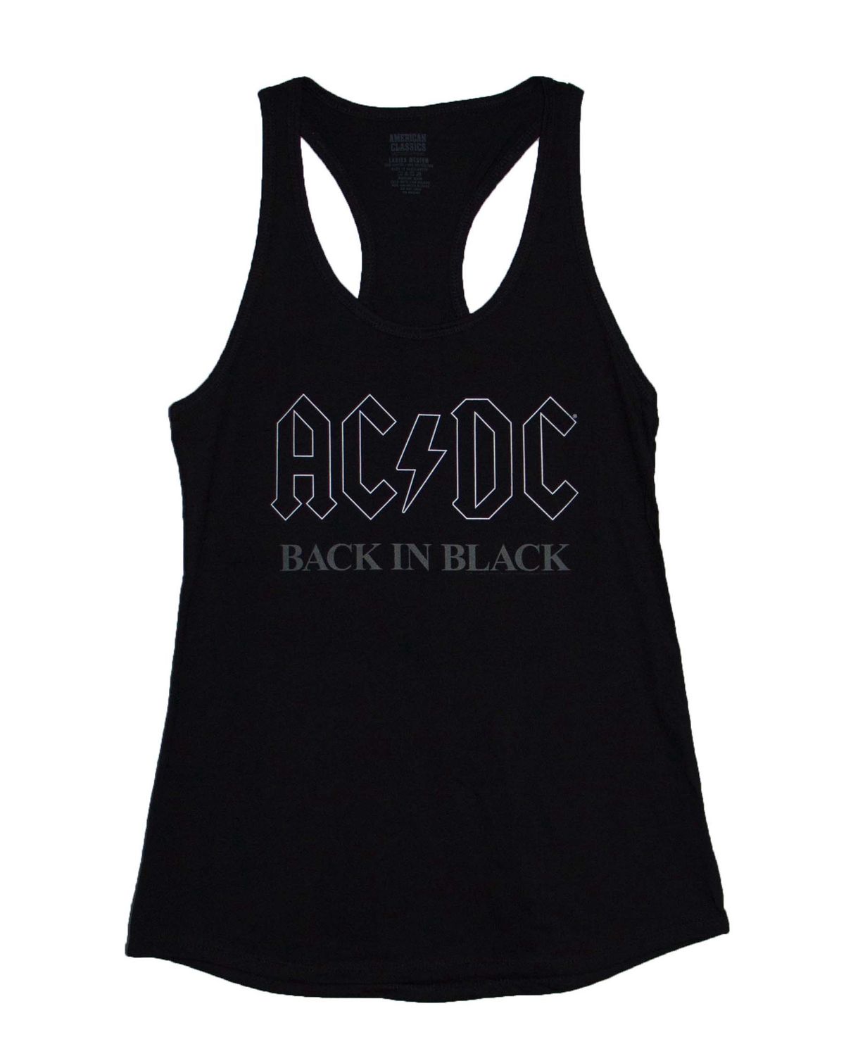 AC/DC Back In Black Ver. 3 Women's Racerback Tank - BLK