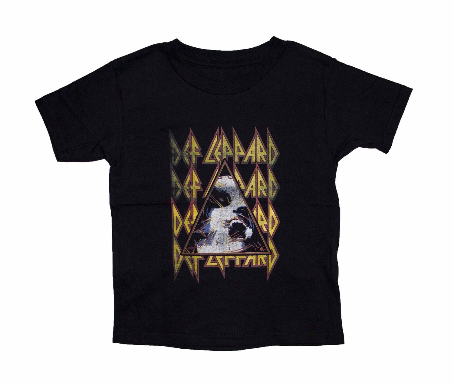 Def Leppard - Distressed Hysteria Face Youth Tee - BLK