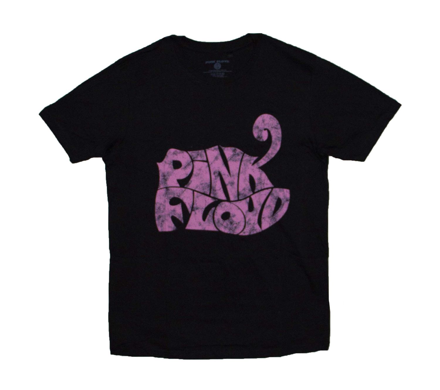 Pink Floyd Groovy Pink Swirl Logo - BLK