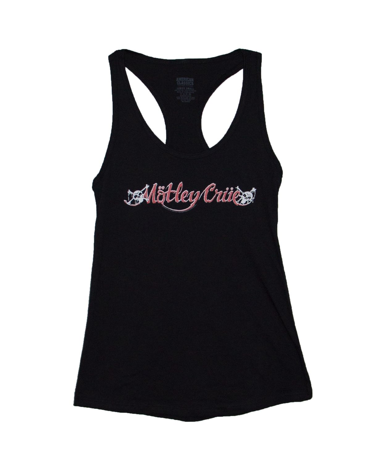 Motley Crue - Red &amp; White Logo Women's Racerback Tank - BLK